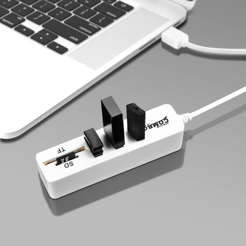 Устройство для чтения карт памяти USB 2 0 Micro SD TF 3 порта|USB-хабы| |