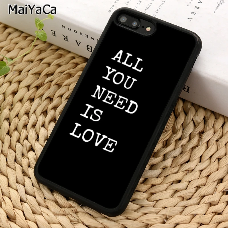 MaiYaCa все что вам нужно это любовь Цитата чехол для телефона iPhone 14 X XR XS 11 12 13 Pro MAX 5 6 7