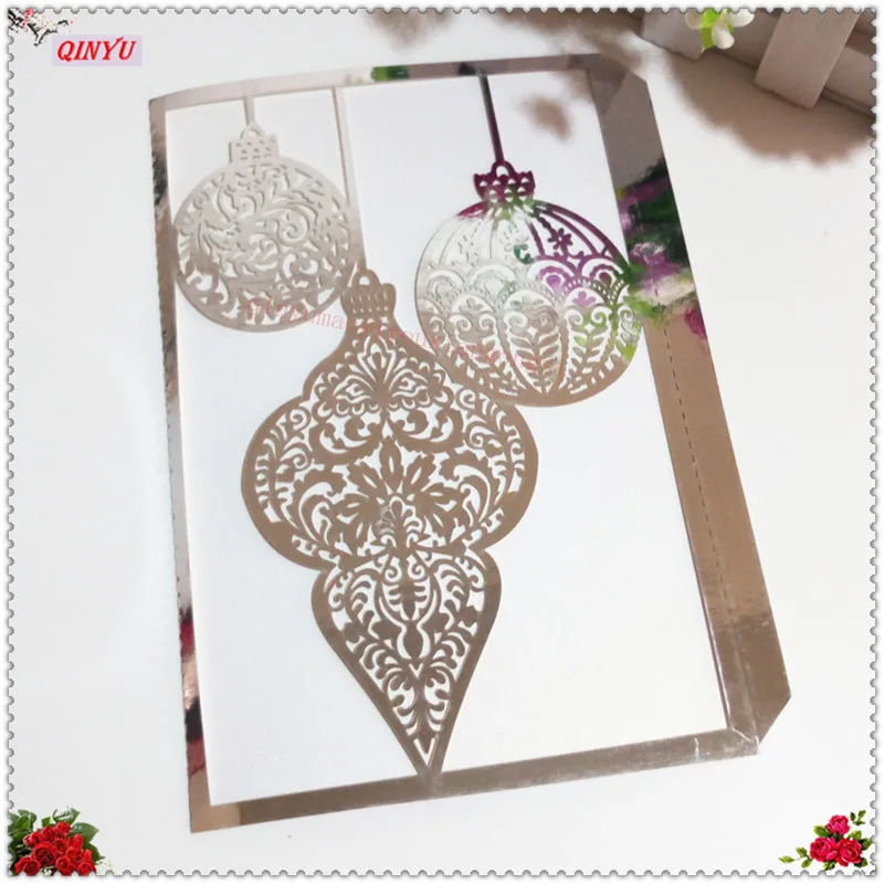 30 шт./компл. деликатный резной рисунок Пригласительные открытки на свадьбу