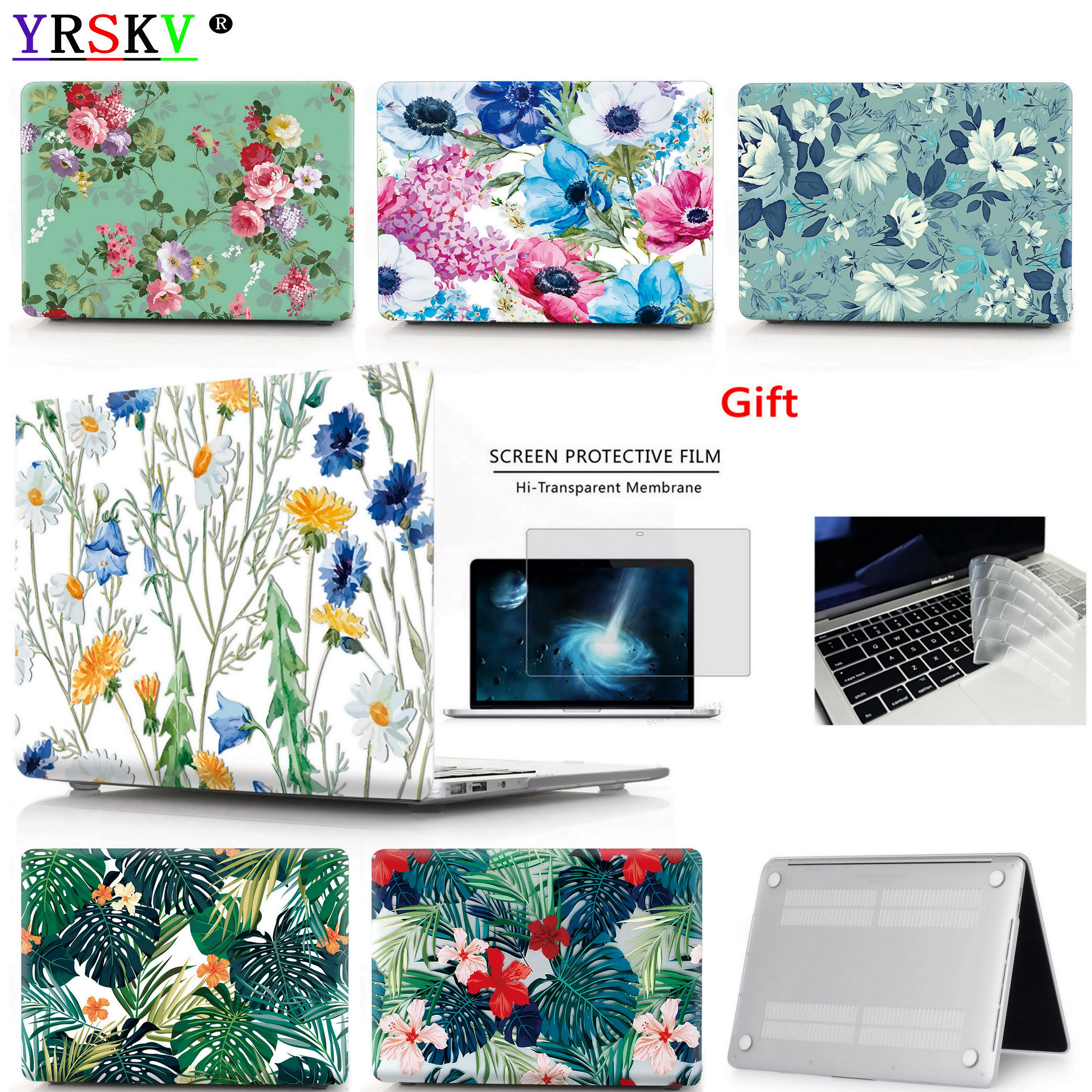Окрашенный цветок чехол для Apple Macbook Air Pro Retina 11 12 13 15 дюймов сумка ноутбука 2020 Mac book 3