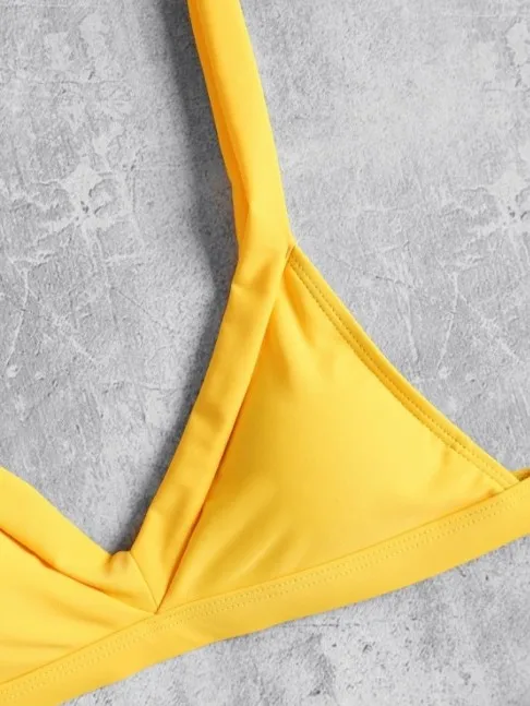 Подходящее бикини резиновый желтый красный топ с белыми брюками регулируемый