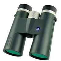professional 12x42 binoculars telescope bak4 hd high power outdoor tool camping hiking portable telescope green coating