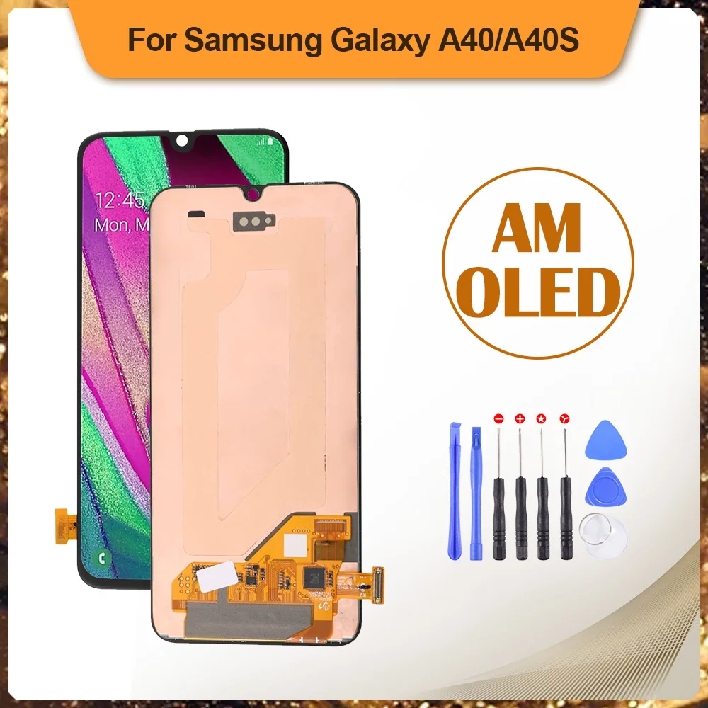 100% OEM для Samsung Galaxy A40 A40S ЖК дисплей с сенсорным экраном AMOLED дигитайзер в сборе