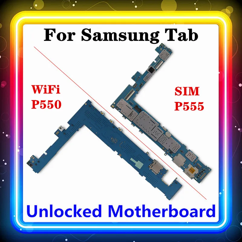 Для Samsung Galaxy Tab A P555 P550 оригинальная материнская плата WIFI / SIM Поддержка Android OS тест с