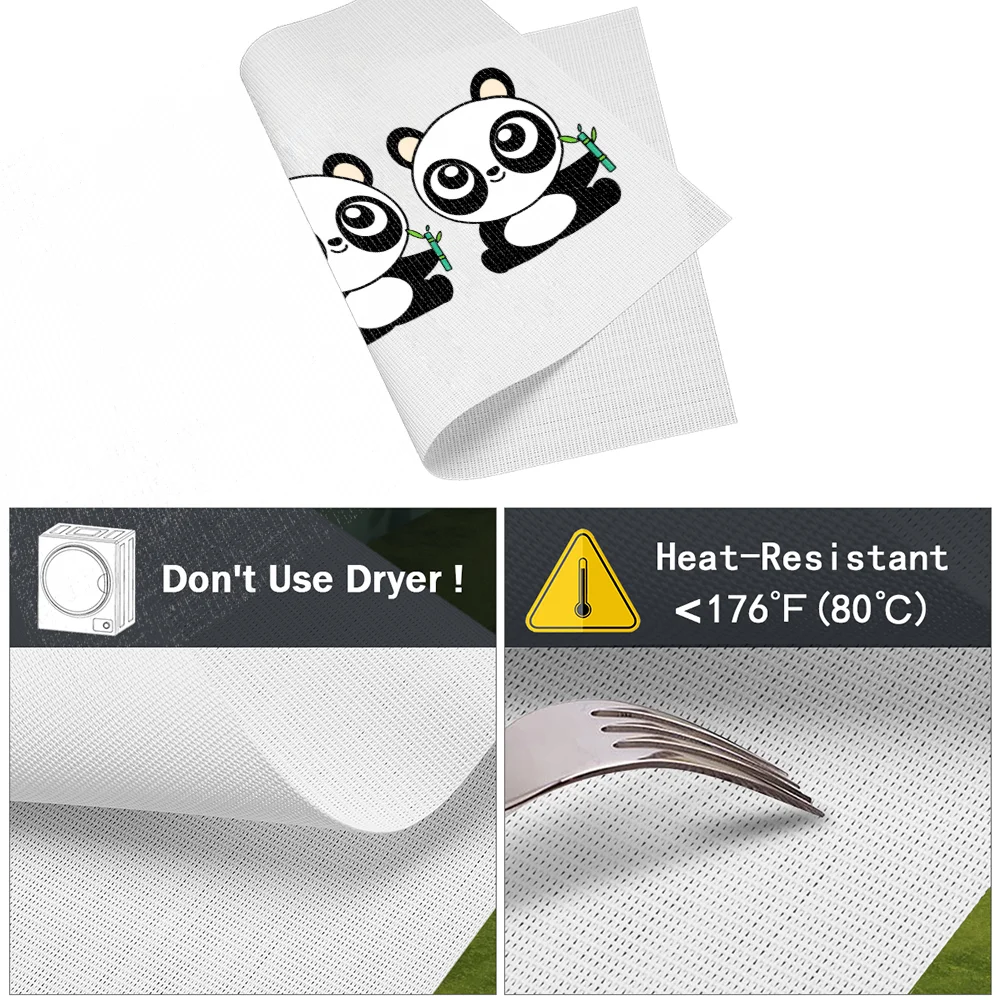 Скатерти с рисунком панды термостойкие коврики из ПВХ/полиэстера устойчивые к
