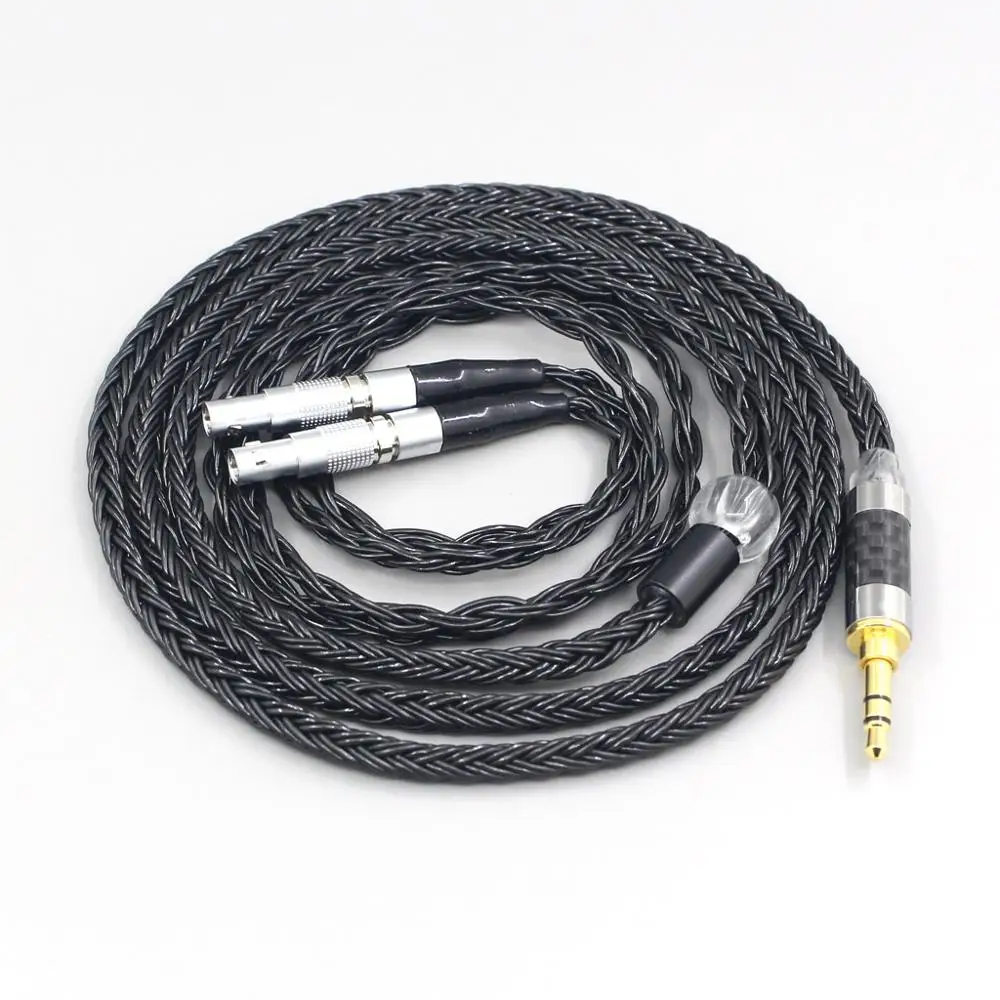 

LN007403 16 Core 7N OCC Black Braided Earphone Cable For Ultrasone Veritas Jubilee 25E 15 Edition ED 8EX ED15 Headphone