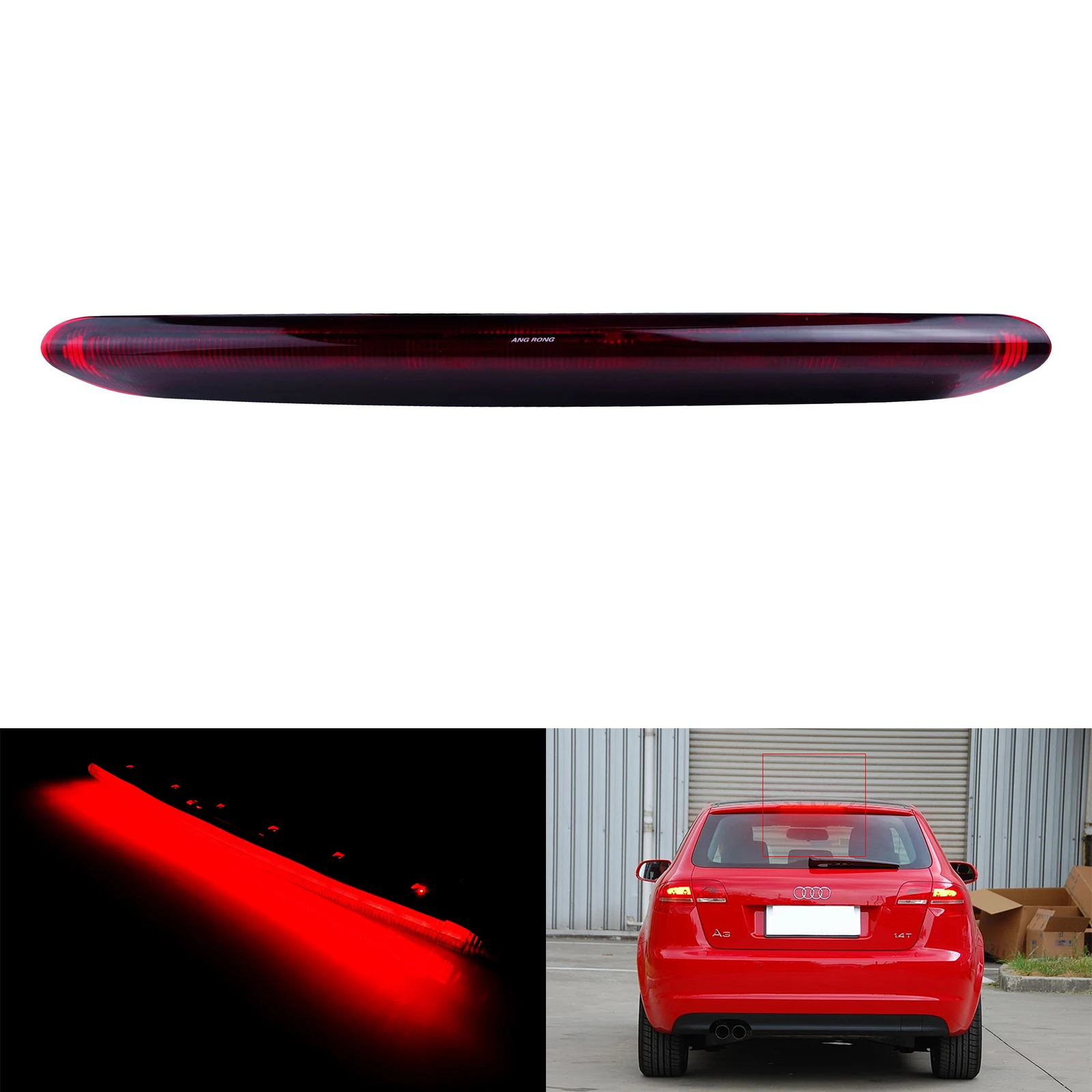 

Red LED 3rd Third Rear High Level Brake Light For Audi A3 8P 2004-2012 Hatchback