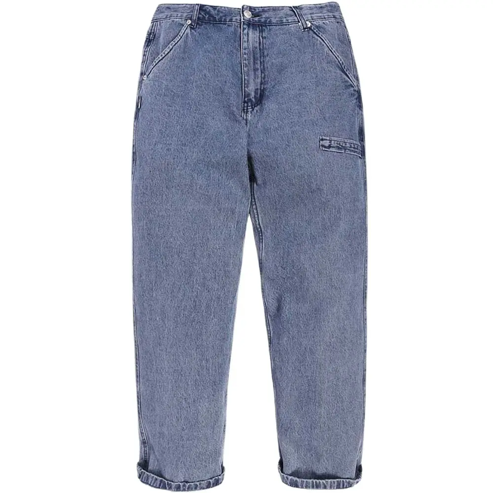 

New Fashion Loose Baggy Jeans Men Casual Denim Pants Straight Trousers Streetwear Hiphop Harem Jeans Male Clothing