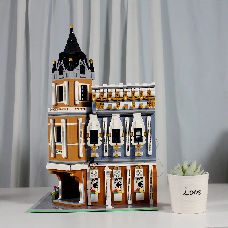 

3039 PCS MOULD KING 16026 Building The MOC Afternoon Tea Restaurant Model sets Building Blocks Bricks Kids Toy Christmas Gifts