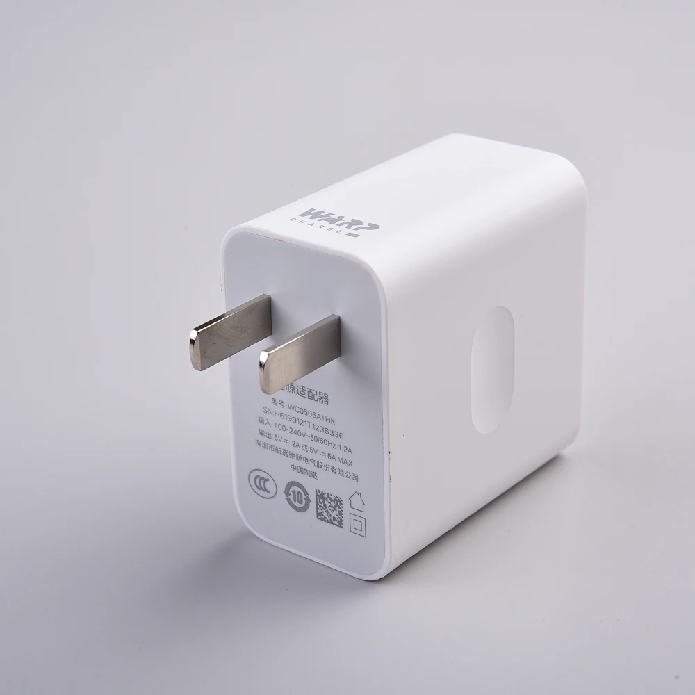 Зарядное устройство Oneplus Warp 5 В/6 А 30 Вт USB адаптер для быстрой зарядки 1 м/1 м кабель