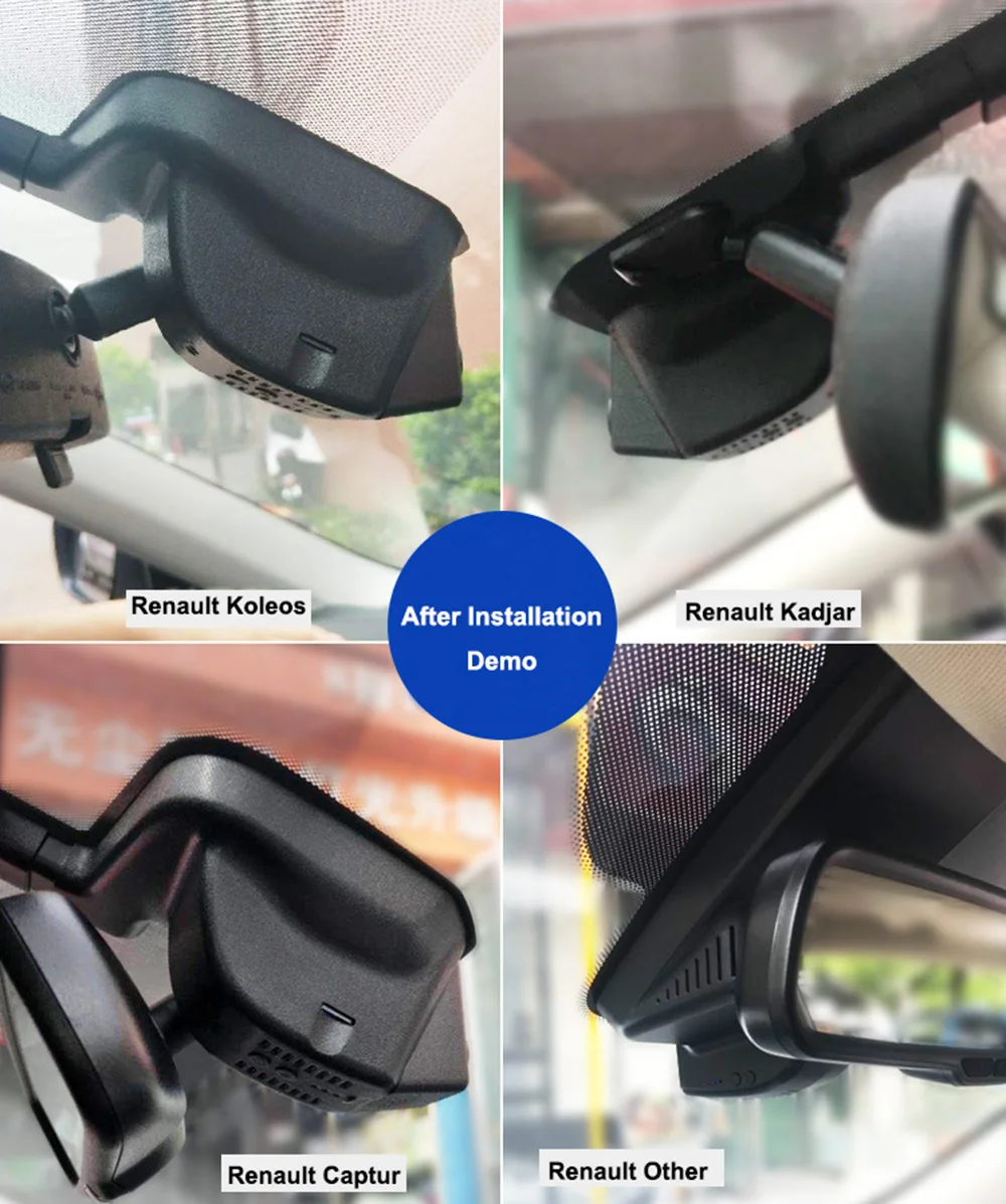 Jabriel HD 1080P dash am 24 часа в сутки камера для машины видеорегистратор, видео рекордер, задний Камера для Марка Renault Clio Megane 2 3 тряпкой Captur KADJAR