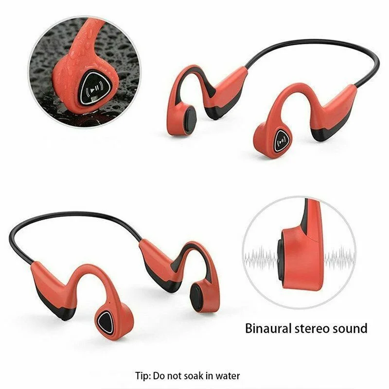 Enlarge Wireless Bluetooth Bone Conduction Stereo Hands free Outdoor Headphones with Microphone