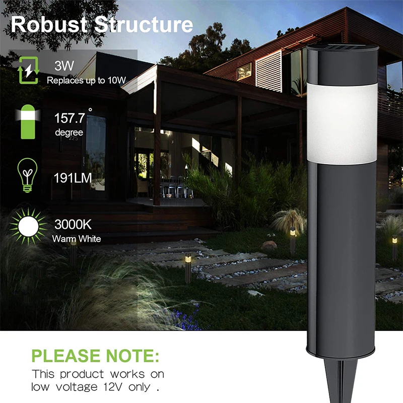 

Solar Cylindrical Landscape Lamps LED Outdoor Ground-inserting Garden Light Waterproof Solar Lawn Night Lights for Path Lighting