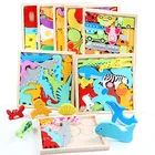 Детские игрушки Монтессори, деревянная головоломка, танграммская головоломка, 3D головоломка для дошкольного возраста, детская головоломка