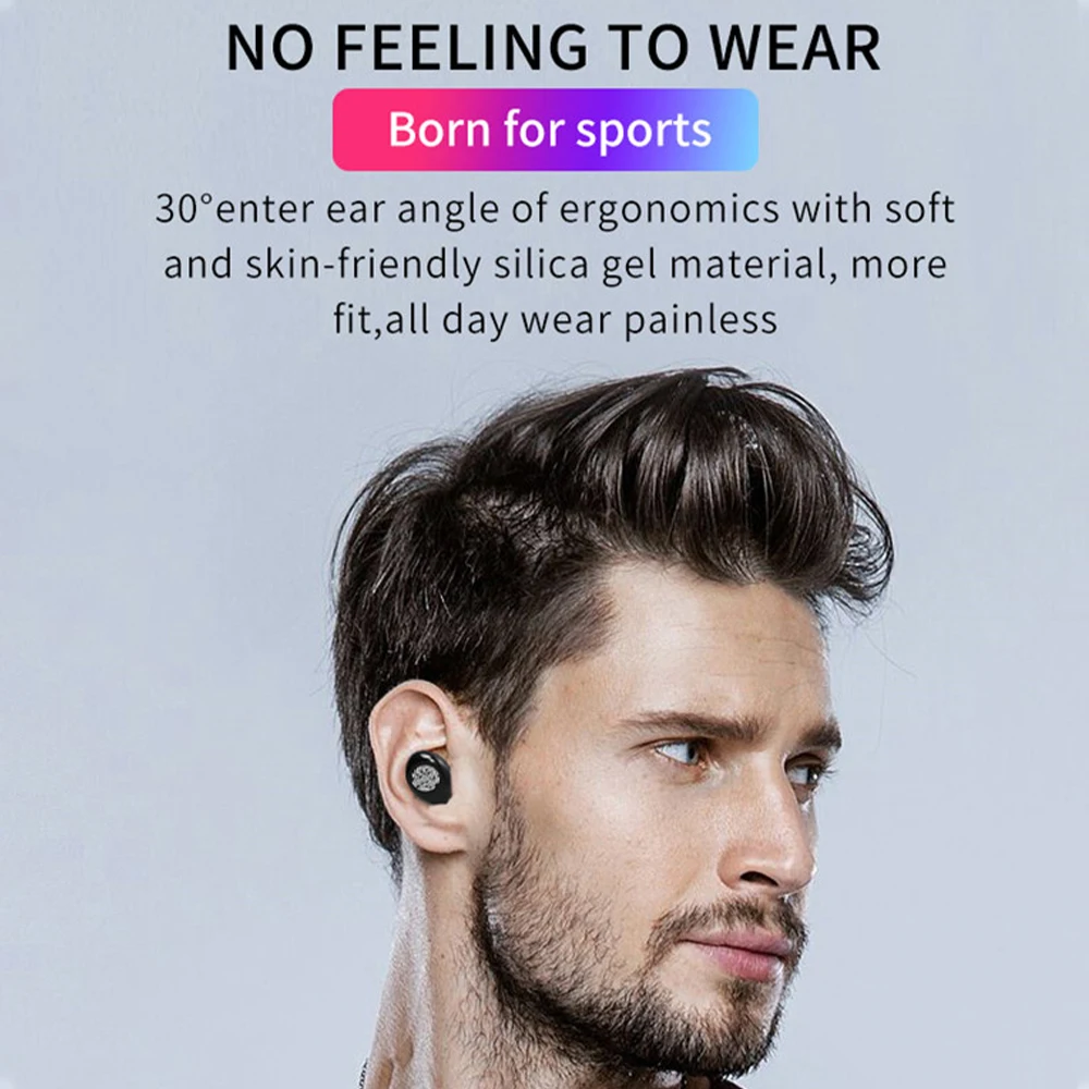 M11 Wireless Bluetooth 5.0 Earphone Waterproof TWS Touch Control HIFI Sound Gaming Earbuds with LED Digital Display Charger Case |