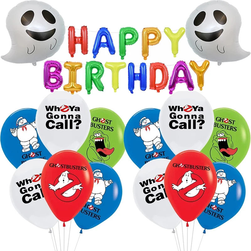 Охотники за привидениями шар Ghostbusters Хэллоуин игра Латексные Шары Баннер с днем