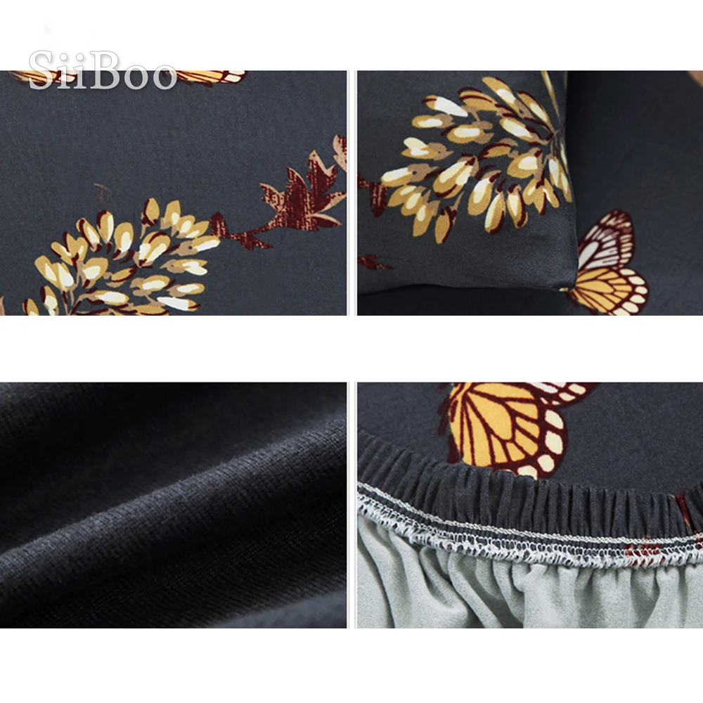 Чехлы на 1 сиденье эластичные универсальные накидки с цветочным принтом 3 и 4