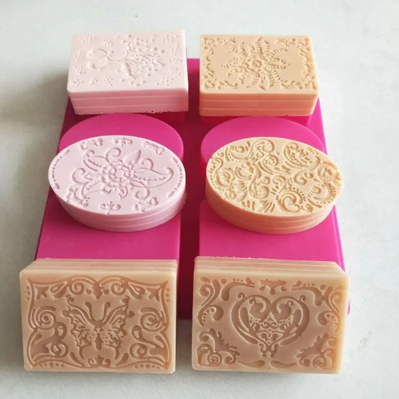 6 форм овальная Прямоугольная форма для торта силиконовая мыла ручной работы