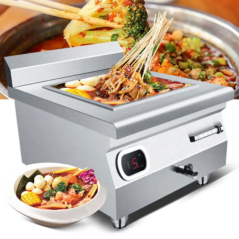 

Commercial Electromagnetic Frying Stove 6000W French Fries Chicken Chop Oden Fritters Noodle Machine Cooking Appliances