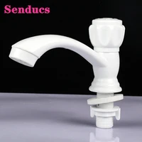 cold basin faucet senducs deck mounted bathroom basin sink faucets quality abs single cold bathroom basin sink mixer tap