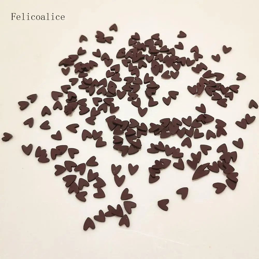 20 г Полимерная глина с коричневым сердечком подвески для поставки слаймов шарики