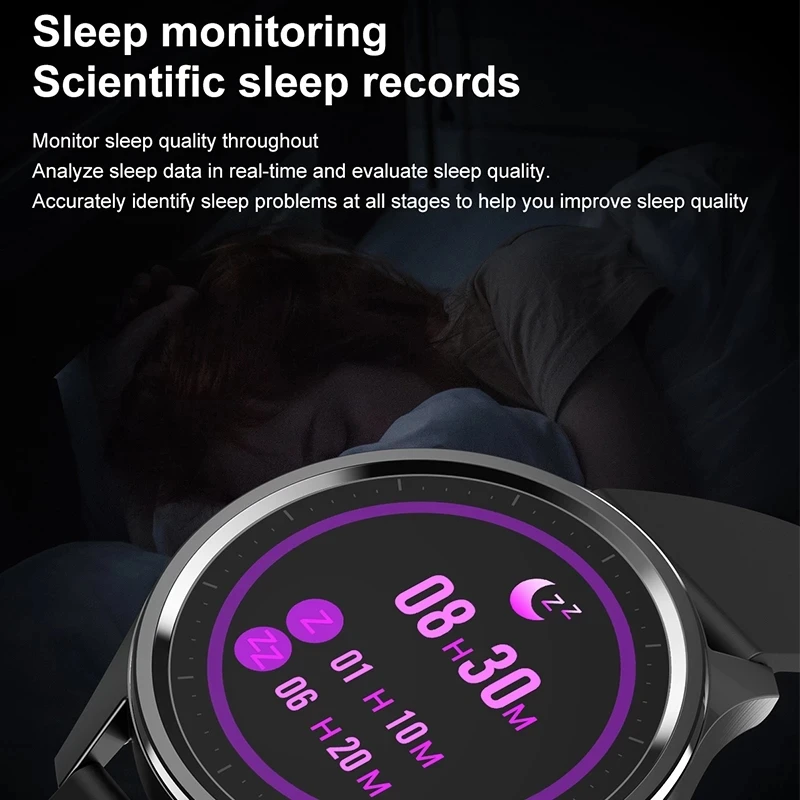 

Full Touch Round Screen Smart Watch IP68 Men Women Blood Pressure Monitor Smartwatch Heart Rate Fitness Tracker DT55 Sport Clock