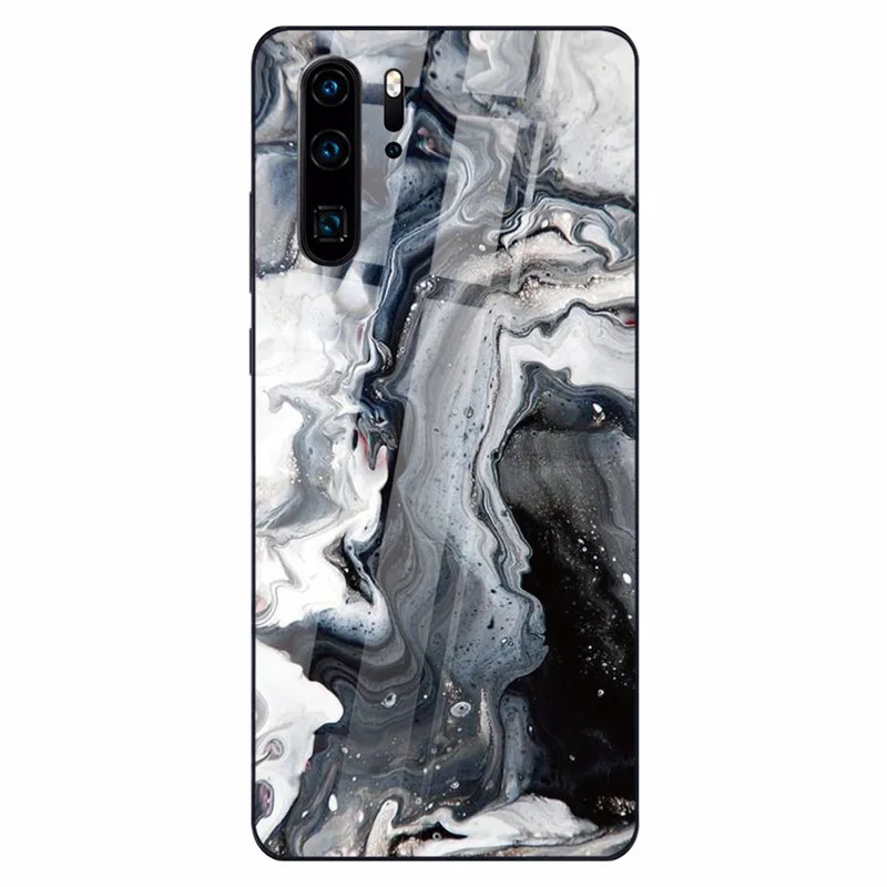 Цветной мраморный чехол для телефона huawei P30 P20 Lite Shookproof закаленное стекло чехол для mate 20 Lite Honor 9 10 Lite 8X MAX Nova 3