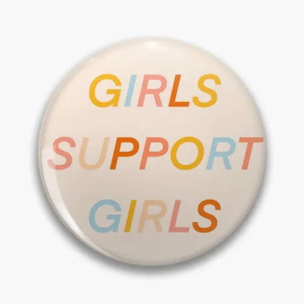 

Girls Support Girls Customizable Soft Button Pin Funny Collar Hat Badge Decor Creative Brooch Metal Gift Cartoon Jewelry Lover