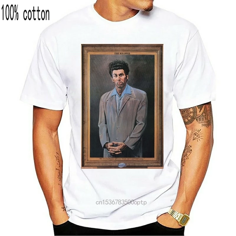 Camiseta negra con estampado de Seinfeld, camisa con estampado de dibujo de Hayes (1)