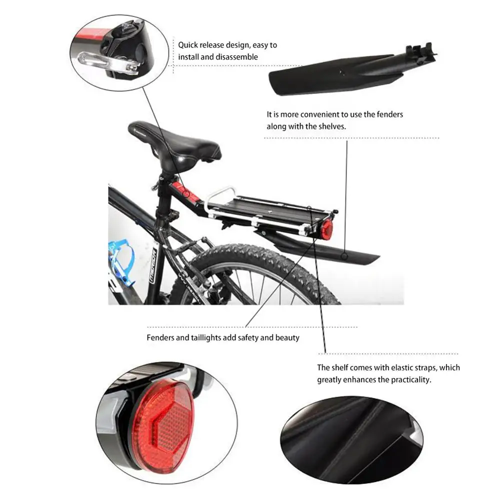 

Bicycle Rear Luggage Rack Mountain Bike Rear Shelf Aluminum Alloy Quick Release Seat-rod Luggage Bracket MTB Road Bike Parts