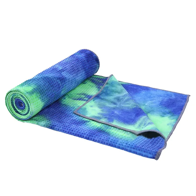 

Gym Swiming Non-Slip Yoga Towel Soft Travel Sport Fitness Exercise Yoga Pilates Mat Tie-dye Printed Blanket Yoga Mat 183x63cm