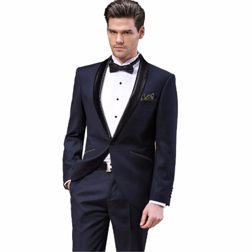 picture color Мужской костюм Smolking Noivo Terno Slim Fit Easculino, вечерние костюмы для мужчин, смокинги, Женихи, шаль, черный отворот, на одной пуговице(пиджак - Цвет: picture color