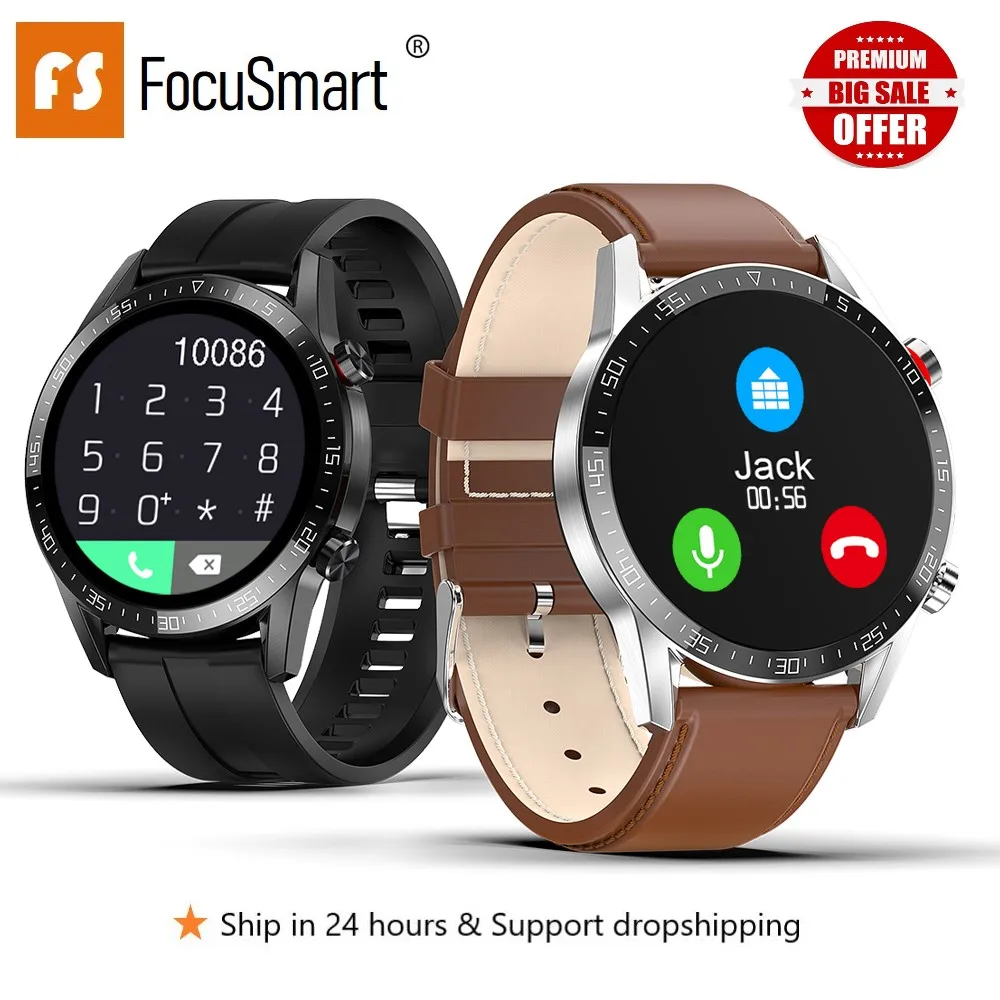 Мужские Смарт часы FocuSmart умные L13 с поддержкой плавания Bluetooth функцией вызова