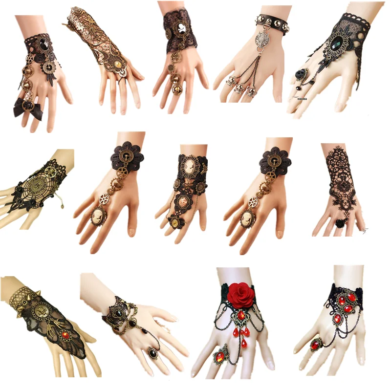 Винтажный Браслет-манжета Лолита в стиле стимпанк аксессуары для костюма