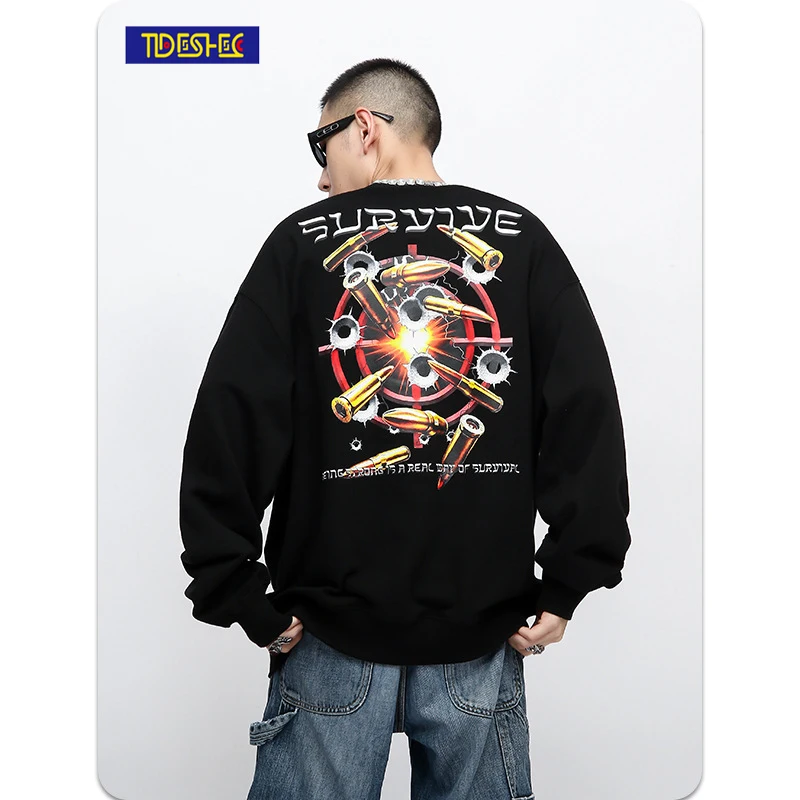 

Мужской пуловер в стиле хип-хоп