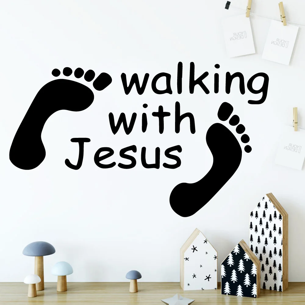 Скандинавский стиль наклейки на стену с изображением Иисуса современная модная