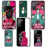 squid game tv 456 for samsung galaxy s22 s21 s20 fe ultra pro lite s10 5g s10e s9 s8 s7 s6 edge plus black phone case