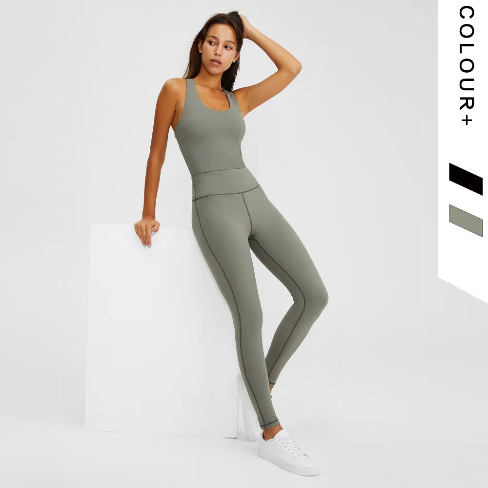 

Peatacle Fitness Sports Women Yoga Tight-fitting Sexy Beautiful Back Bodysuit
