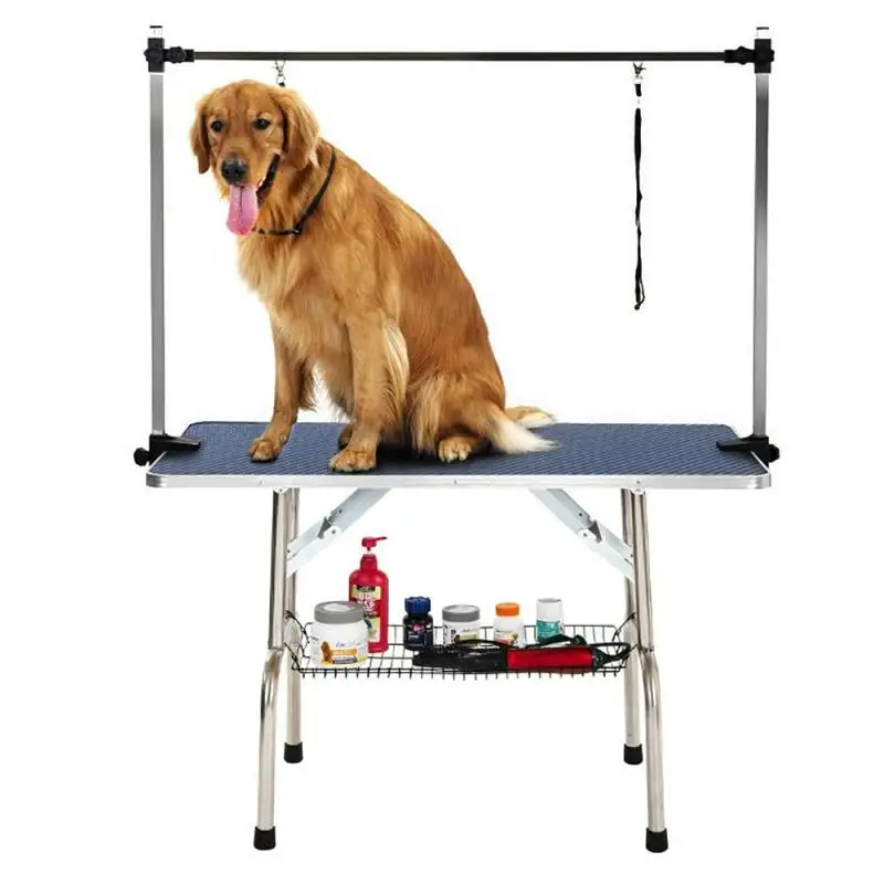 

Pet Dog Cat Grooming Loop Table Folding Pet Grooming Leash For Cats Dogs Grooming Table Bath Desk With Sliding Knots Pet Product
