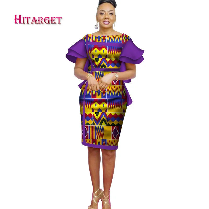 Африканские платья с вощеным принтом для женщин летнее Хлопковое платье Дашики