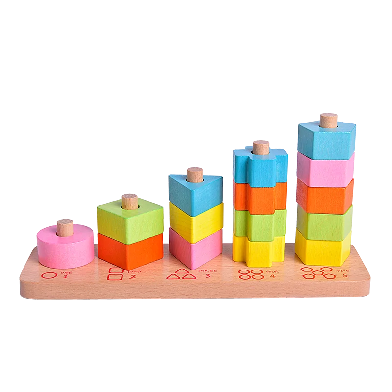 Игрушка Woo новая деревянная Геометрическая фигурка рукав колонна детская