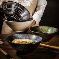 japanese style creative ceramic bowl home ramen soup bowl restaurant hat bowl ajisen ramen rice noodle bowl