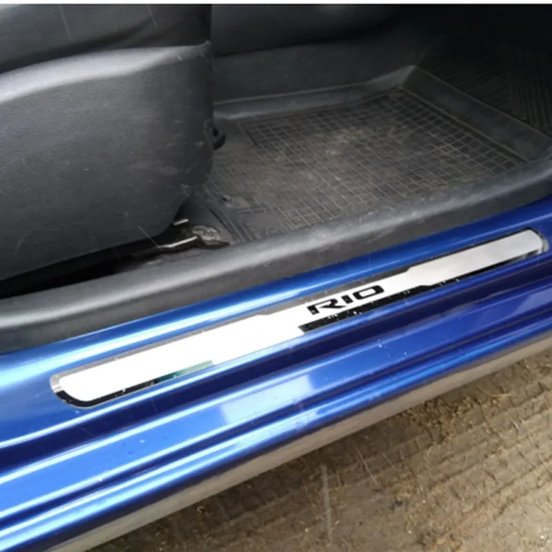 Наклейка на дверной порог RIO Накладка из нержавеющей стали для европейской Kia Rio