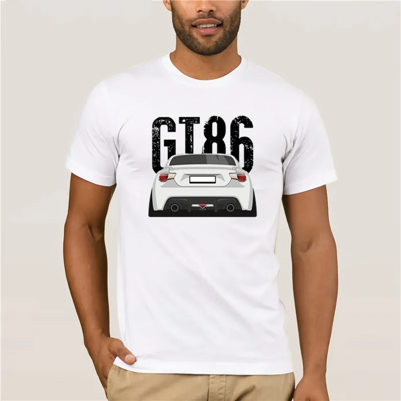 Мужская Новая рубашка для Toyota GT86 серебристая Повседневная футболка из 100% хлопка