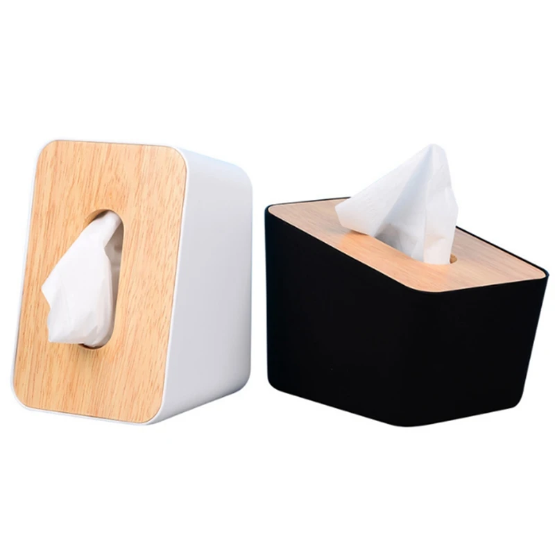 

Vertical Tissue Box Nordic Simple Paper Box Household Wooden Lid Napkin Box Living Room Creative Paper Box