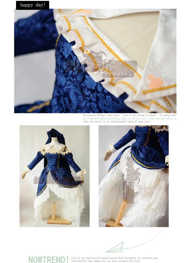 

Anime SUPERSONICO Cosplay Costume Fashion Gorgeous Design Nun Uniform Dress Female Role Play Clothing Custom-Make Any Size