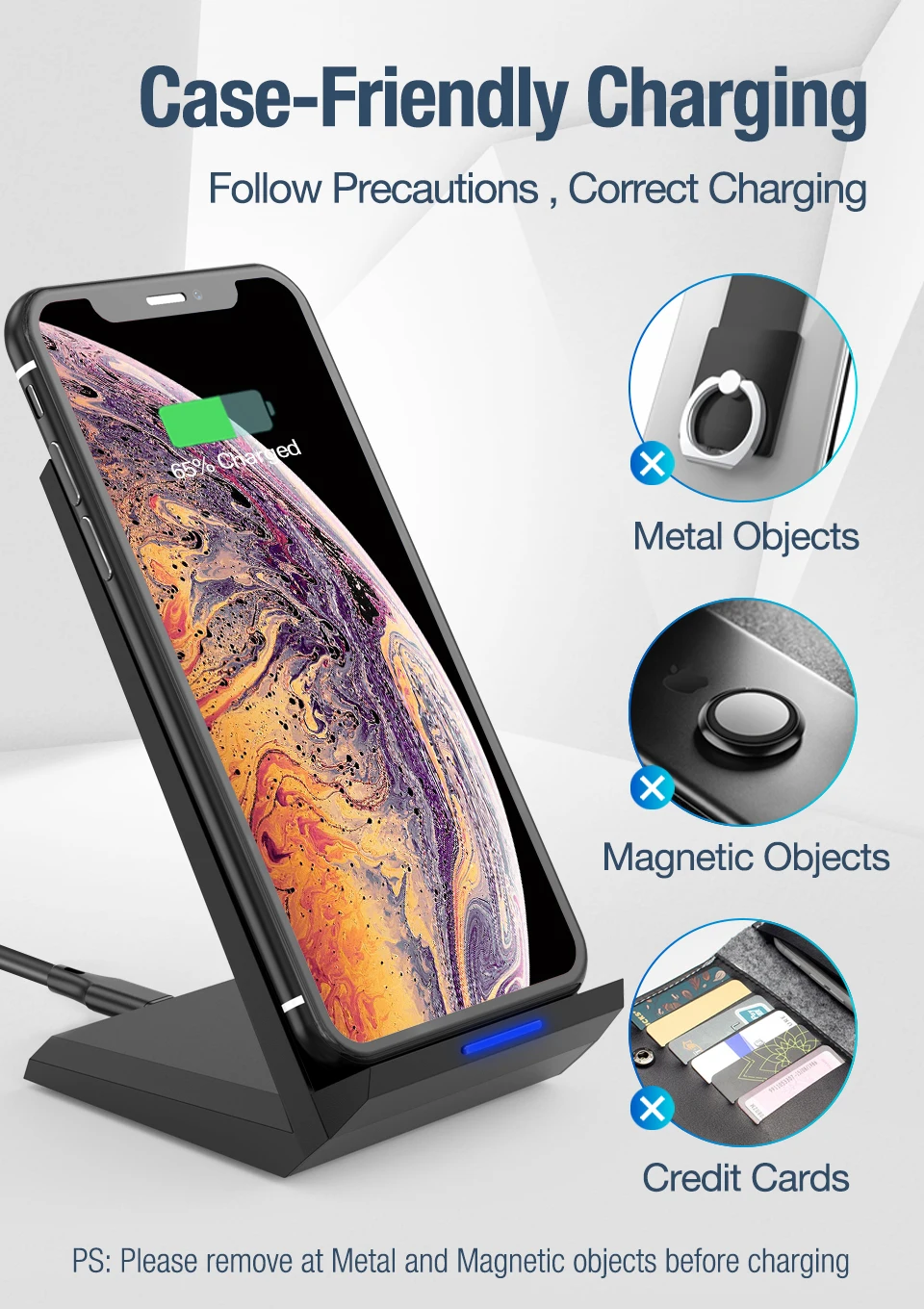 DCAE Быстрая Зарядка Qi Беспроводное зарядное устройство 15 Вт 10 Вт для iPhone 11 Pro Max XS XR X 8 подставка USB-C Быстрая зарядка для samsung S10 S9 S8 S7
