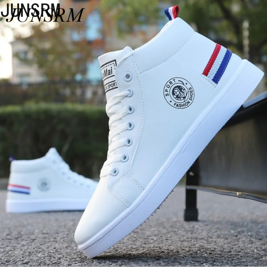 

Men's Skateboarding Shoes High Top Sneakers Breathable White Sports Shoes Students Shoes Street Walking Shoes Chaussure Homme