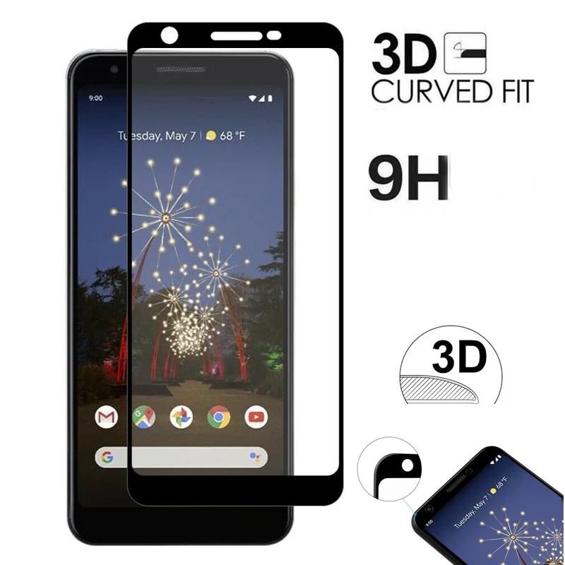 3D полное покрытие закаленное Стекло пленка для Google Pixel 3a 3 2 XL 2XL 3XL 3axL Pixel2 Pixel3