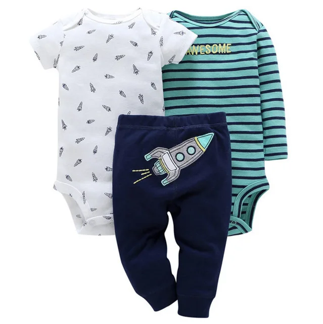 Детские костюмы, комплекты Bebes, комплекты одежды, набор для новорожденных с героями мультфильмов, хлопок, одежда для мальчиков, летняя одежда для маленьких мальчиков, 3 предмета - Цвет: 15